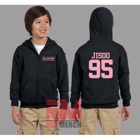 Jaket anak - Sweater hoodie zipper Anak Blackpink Jisoo 95