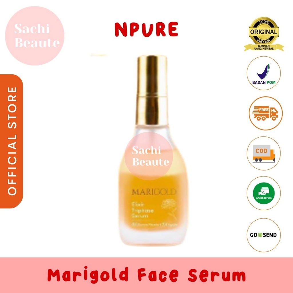 Npure Paket Marigold Series Anti Aging Face Wash Face Toner Face Serum
