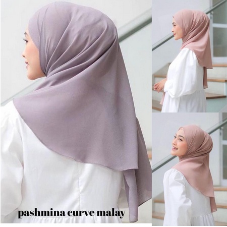 hijab pashmina oval ceruty babydoll // hijab pashmina curve malaysia premium