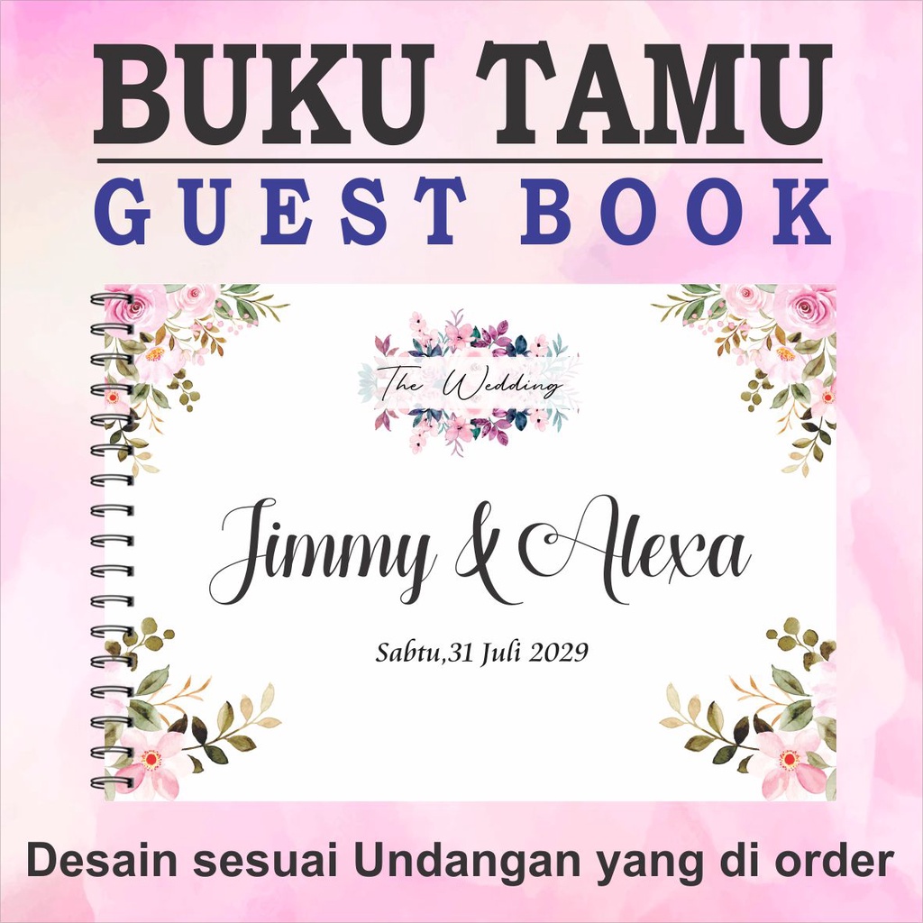 

Buku Tamu sesuai Undangan Yang di order Wedding Guest Book