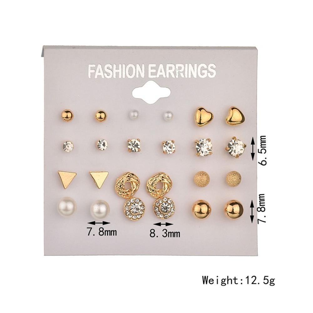 Top 12pasang Anting Set Fashion Hadiah Perhiasan Hoop Ring