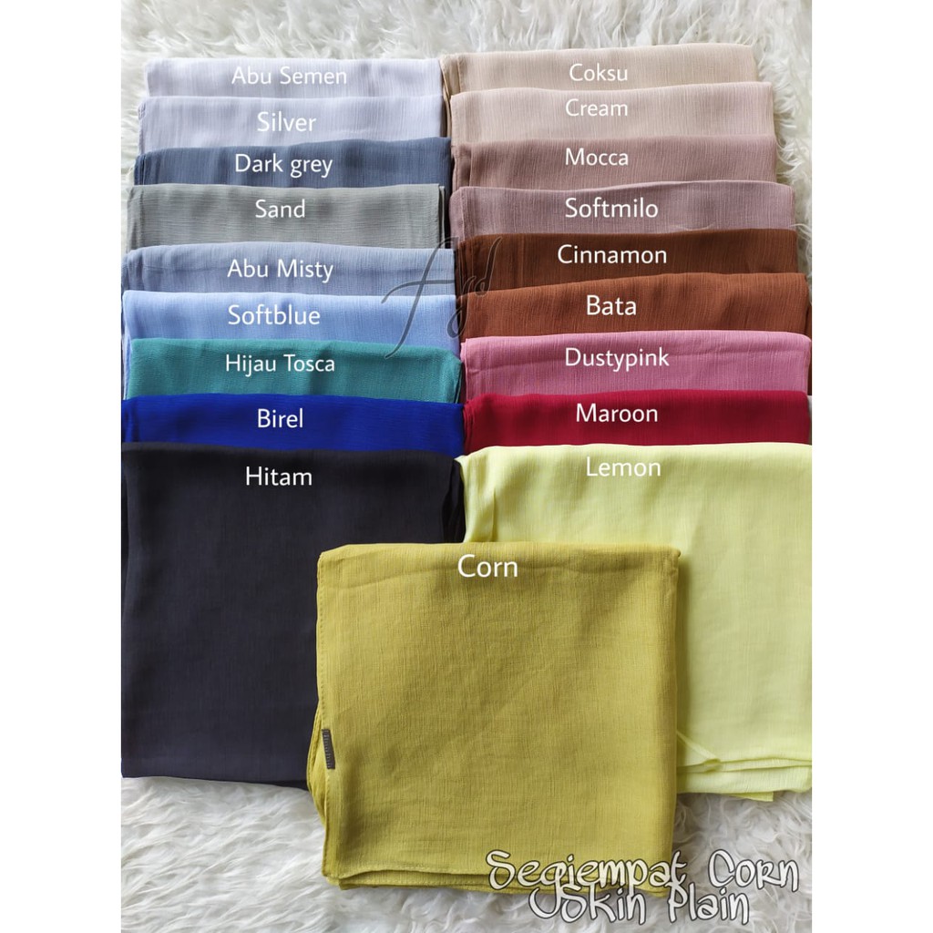 Hijab Segi Empat Corn Skin Plain By Umama Scraf