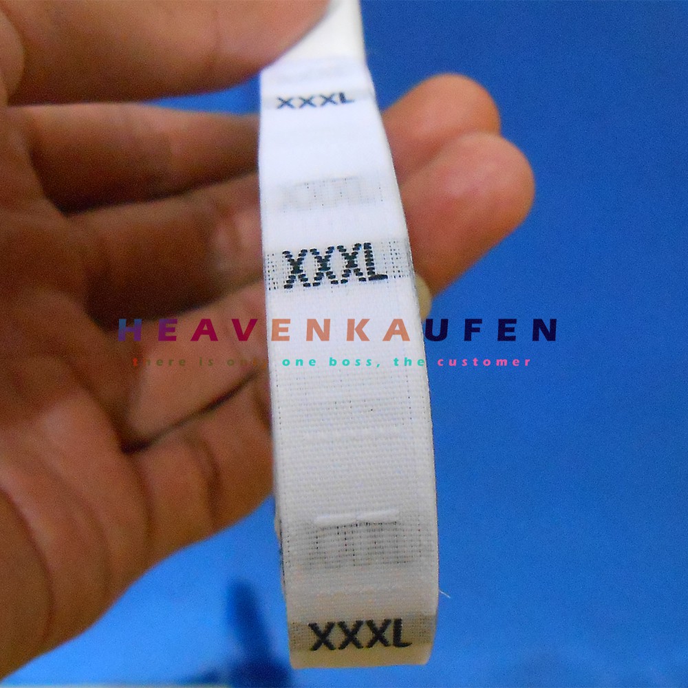 Label Size/Label Ukuran XXXL Putih Harga Per Rol isi 600 pcs