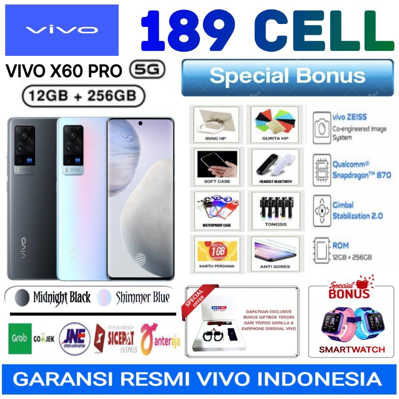 VIVO X60 PRO 5G 12/256 | X60 5G 8/128 | V23 5G 8/128 | X50 8/128 GB GARANSI RESMI VIVO INDONESIA