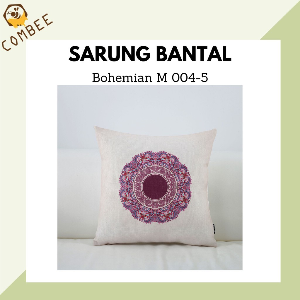 Pillow Case / Sarung Bantal / Sarung Tutup Bantal Sofa Kain Cotton Linen Bohemian M004