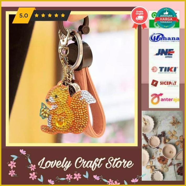 

Kerajinan Tangan 4Pcs/Set Stiker Diy Children Diamond Painting Keychain Animal #10 Promo