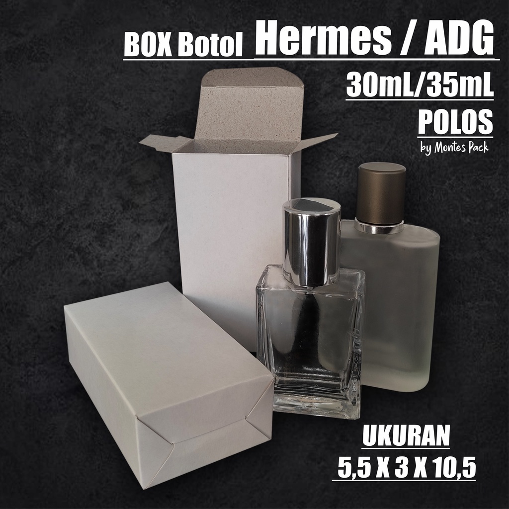 

Box Botol HER.MES / adg doff / Kemasan Botol Her.mes / Box 5,5x3x10,5 polos