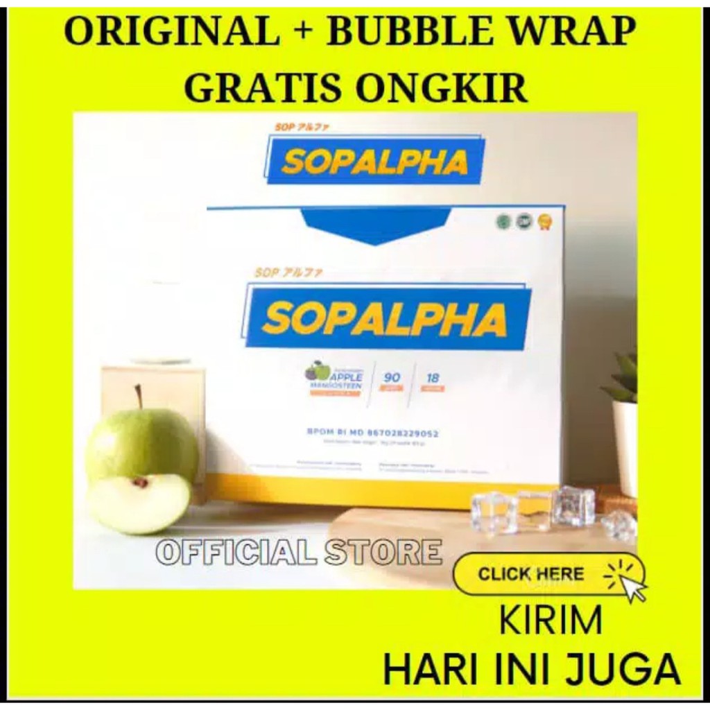 SOPALPHA BIOBOOST SETENGAH BOX ATAU 9 SACHET SOP ALPHA BIO BOOST SUPLEMEN KESEHATAN ORIGINAL