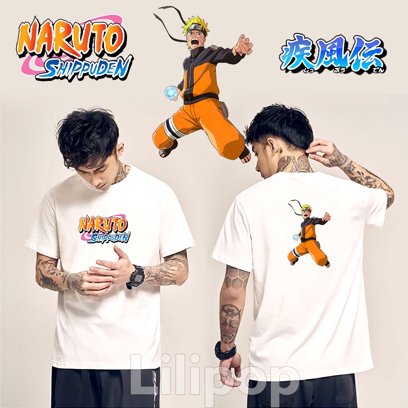 Kaos Tshirt  Pria Naruto Boruto Baju Distro Basic Lengan Pendek Cowok Kasual Lilipop