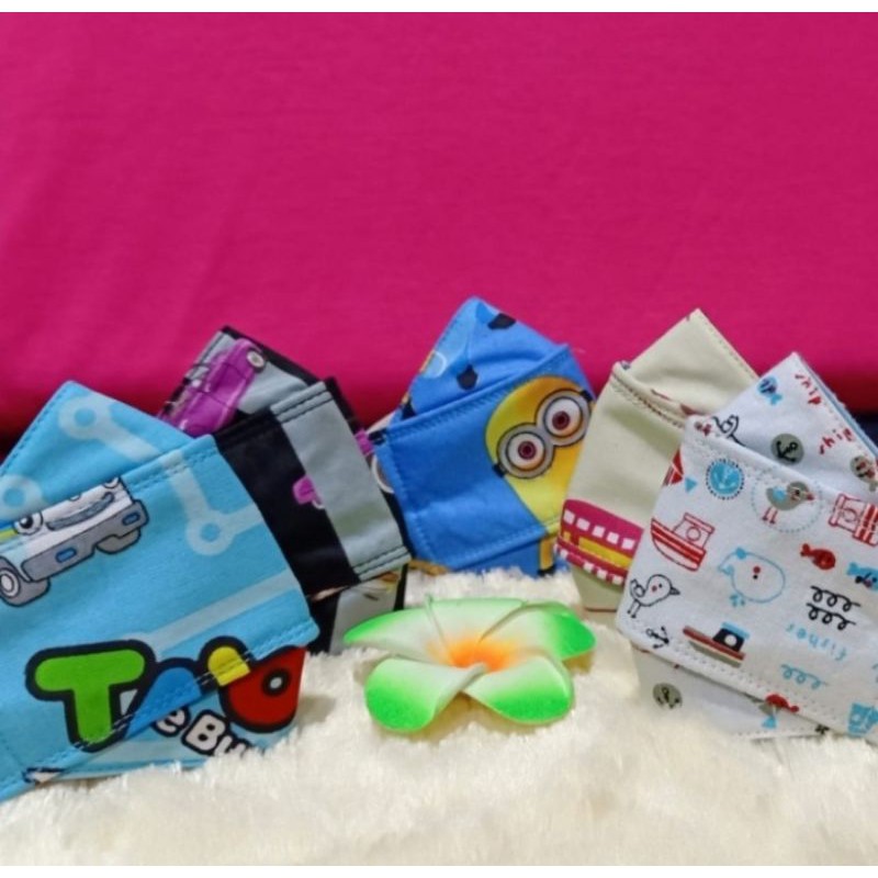 Masker Anak 3D Aneka Motif Lucu