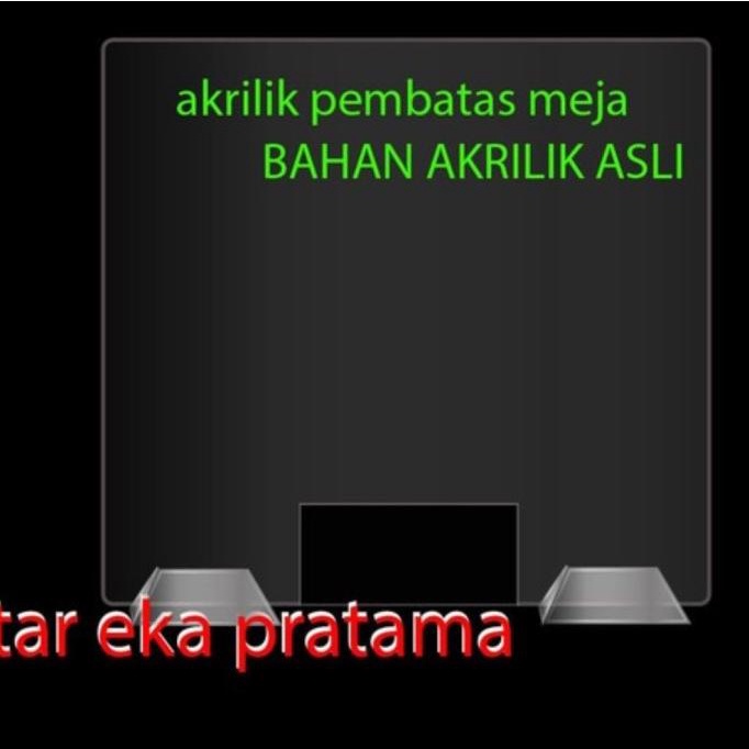 

Akrilik Pembatas Meja Kantor Clear (Uk 100X60)(3Mm) Terlaris