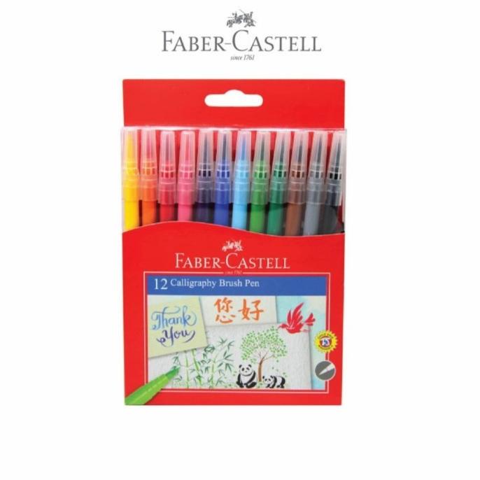 

faber castell calligraphy brush pen set 12