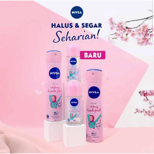 NIVEA Whitening Hijab Series Fresh Body Serum, Deodorant Spray, Deodorant Roll On (BPOM) (Victoria)