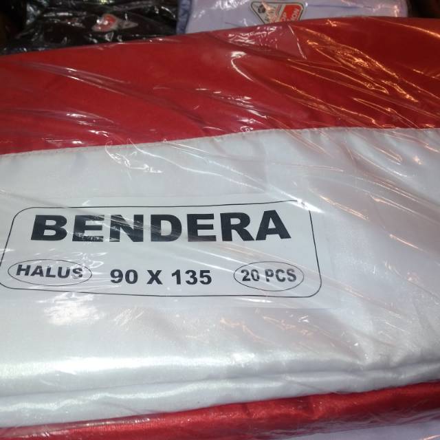 Bendera merah putih bahan satin