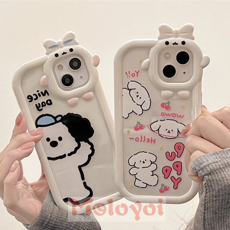 Soft Case Bahan TPU Motif Kartun Anjing Untuk IPhone 11 Pro MAX 7 8 6 6S 14 Plus 13 12 14 Pro MAX 11 XR X XS MAX SE 2020