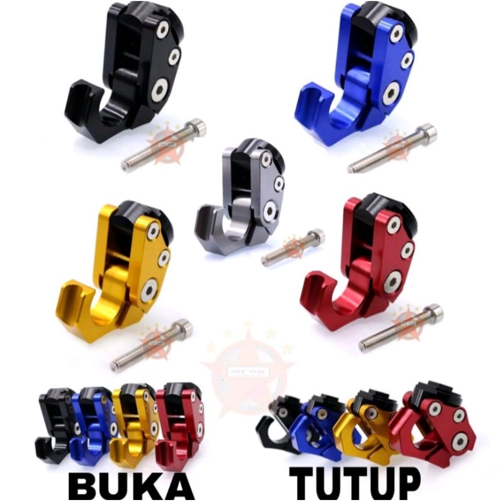 Gantungan Barang Motor ROBOT Lipat CNC Centolan Motor Nmax Vario Mio Scoopy Jupiter Supra Vega