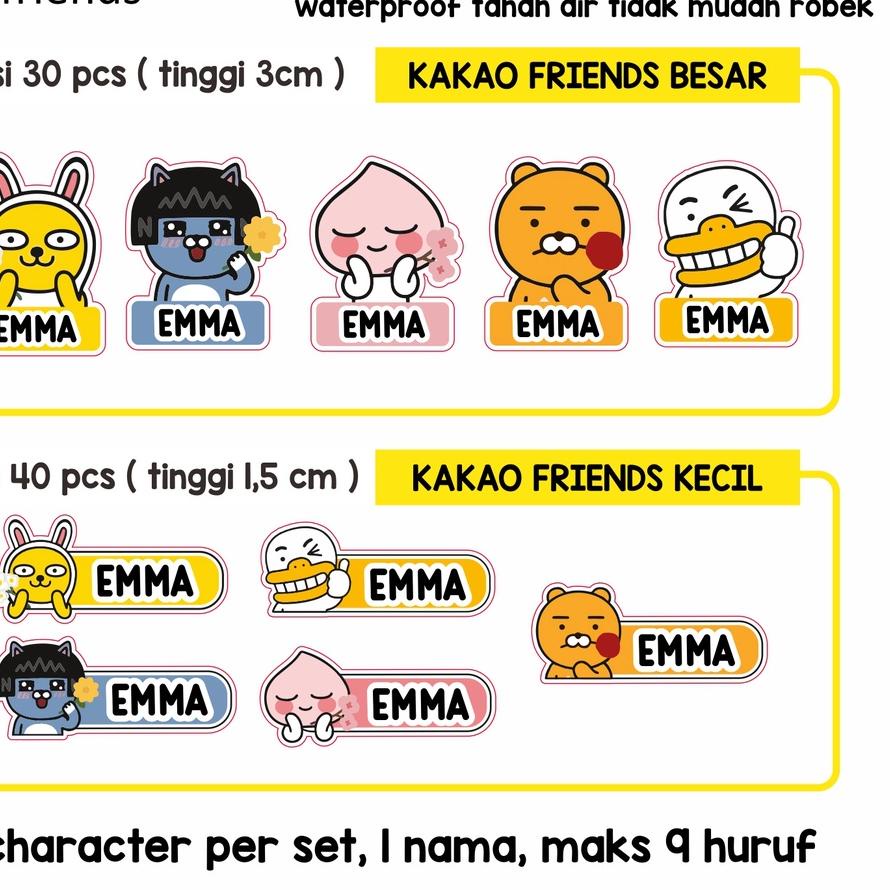 

【PENJUALAN KEREN】 label nama anak Stiker gambar bt21 avengers princess minion my little pony princess harry potter kakao friend custom | NEW | REBORN | Rilis | New event