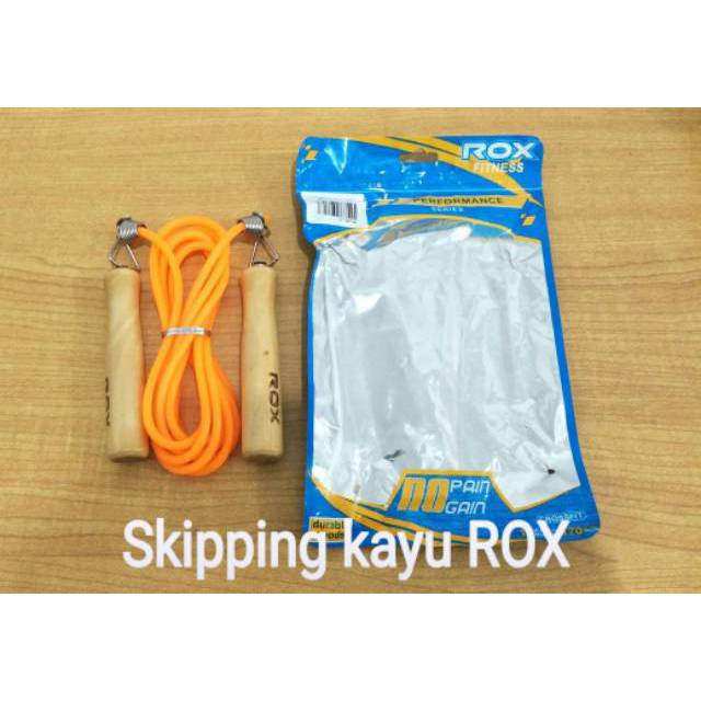 Tali skipping / jump rope / lompat tali kayu ROX