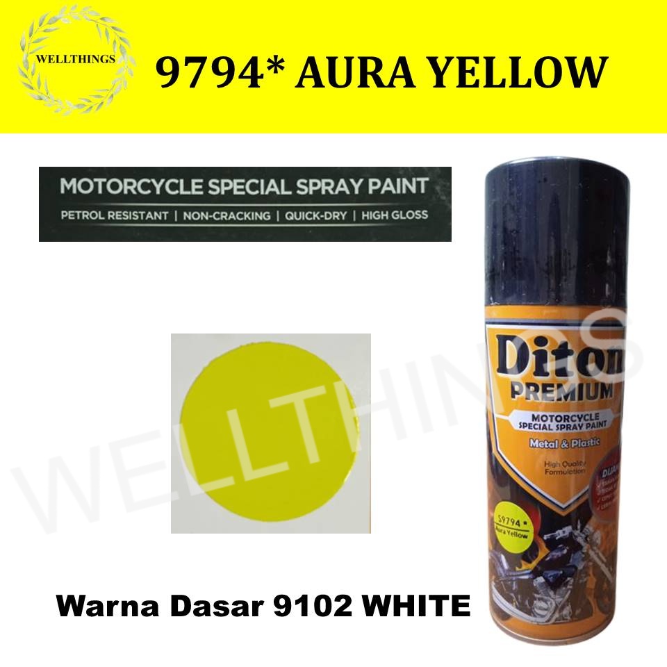 Diton Premium 9794 Aura Yellow Cat Semprot Pilox Kuning Suzuki 400ml