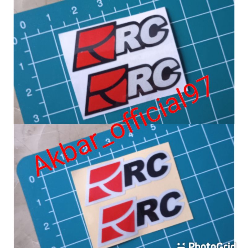 Stiker HELM sticker HELMET VISOR RC Sticker rc moto garage
