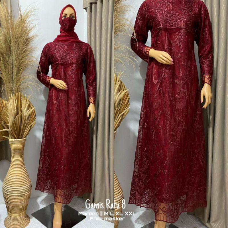 GAMIS RATU MODERN/KEBAYA GAMIS TERLARIS/GAMIS KONDANGAN/GAMIS BROKAT MURAH//Kebaya jumbo