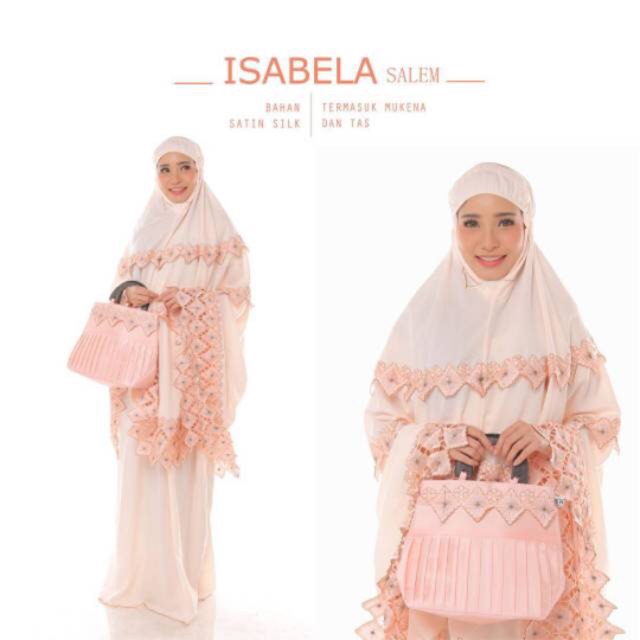 Mukena Jumbo Dewasa Satin Silk Isabela | Mukena Satin Adem | GROSIR MUKENA MURAH