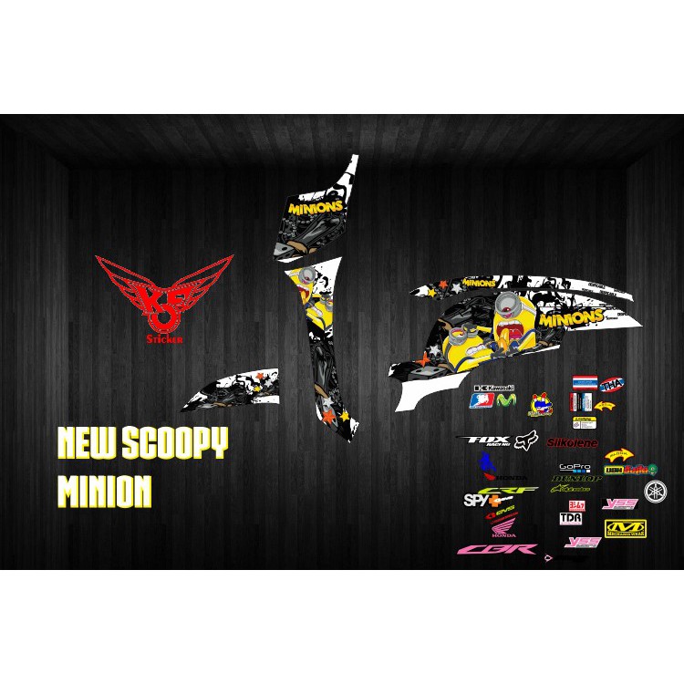 NEW STICKER SCOOPY FI MINION