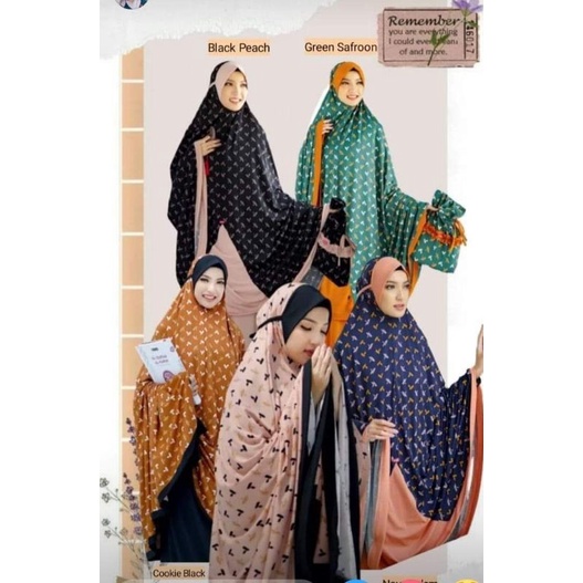 MUKENA FAZIRA PEACH BLACK AULIA FASHION