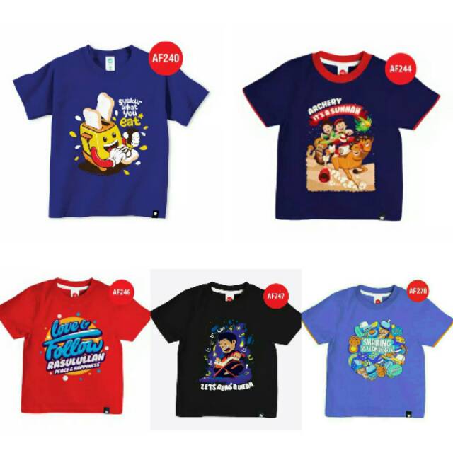 KAOS ANAK MUSLIM AFRAKIDS LENGAN PENDEK