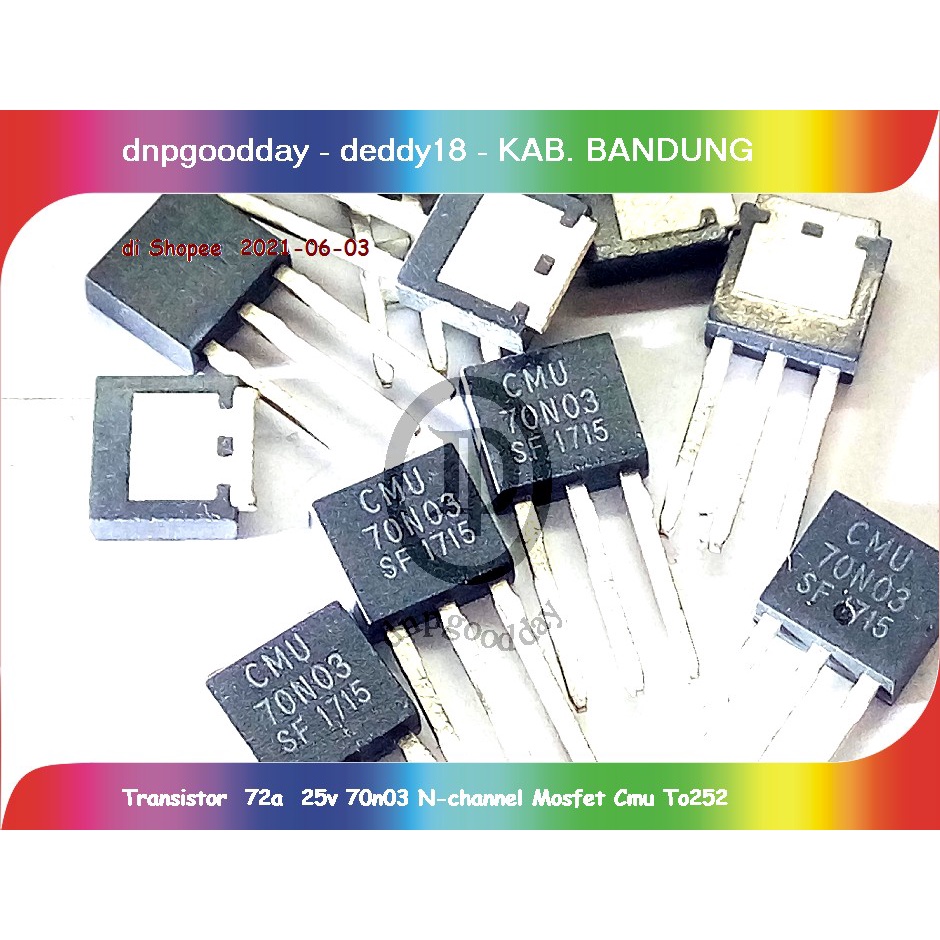 Transistor  72a  25v 70n03 N-channel Mosfet Cmu To252