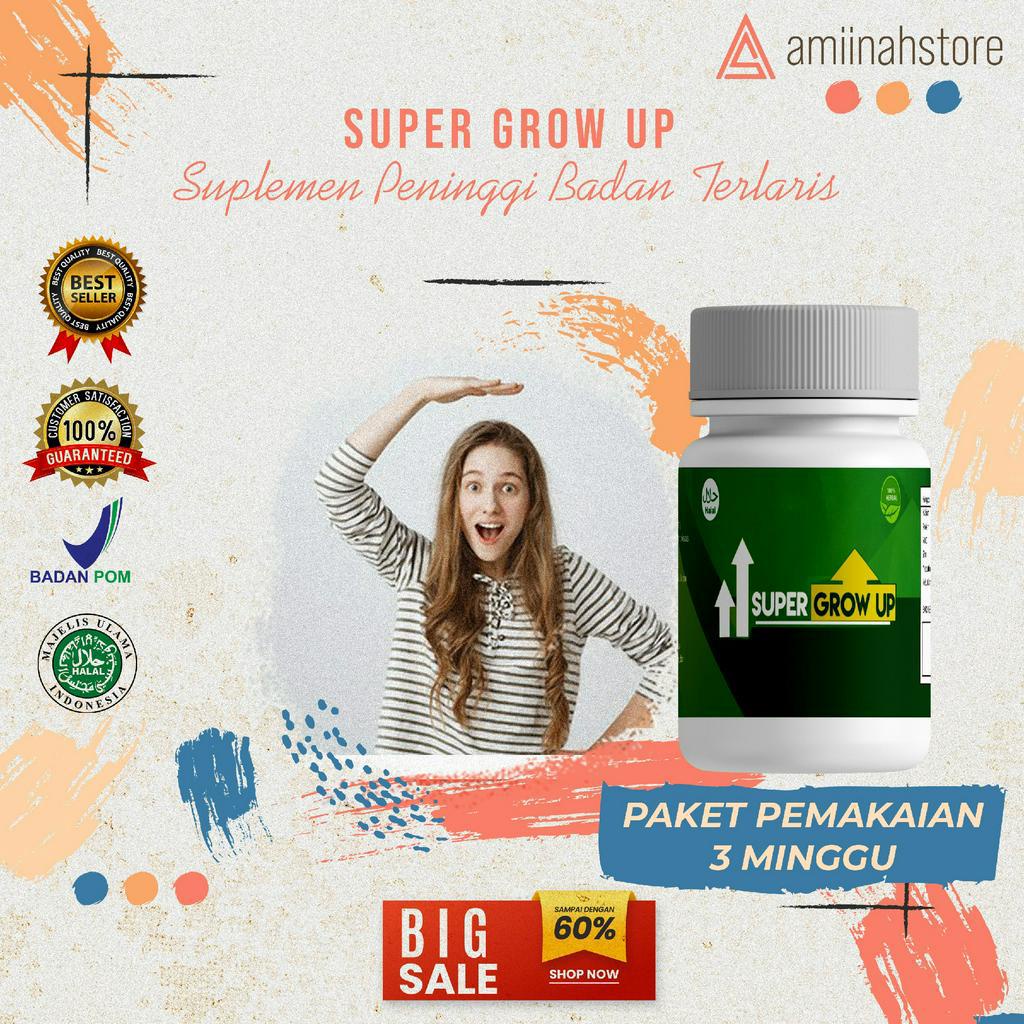 

SUPER GROW UP / Peninggi Badan Original Terlaris / susu penambah tinggi badan