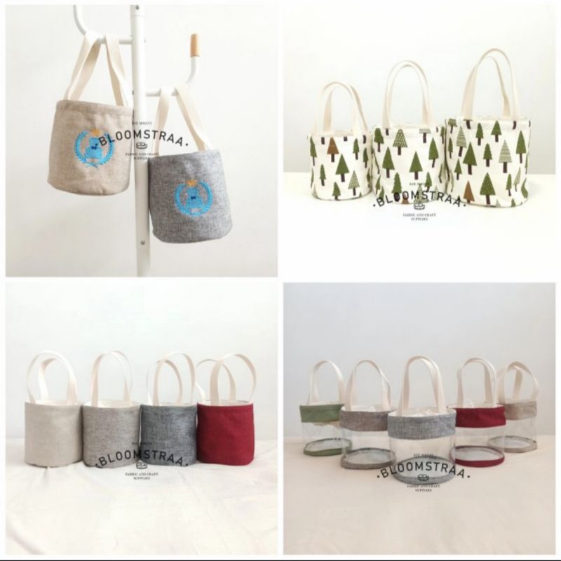 [BURNET] Sample Tas Hampers Bucket Bag Canvas Souvenir Bags Kanvas Satuan