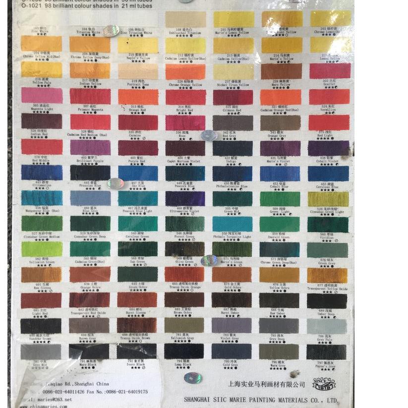 

RFN Cat Minyak Maries / Maries Oil Paint 50ml (Varian 1) Readystock