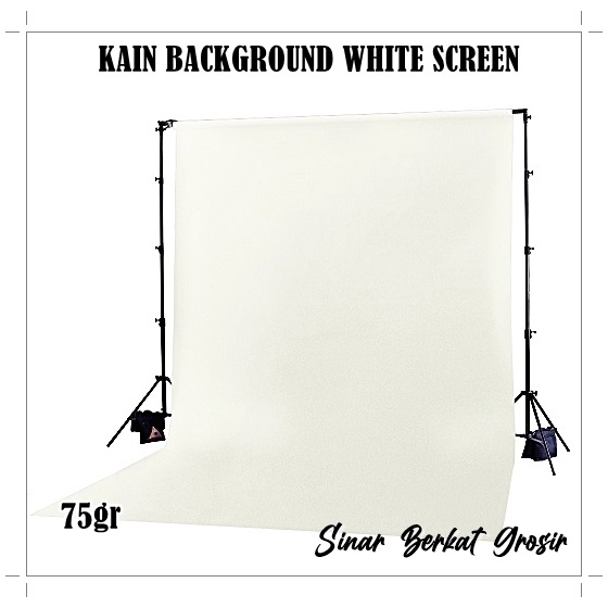 Kain Background Putih / Kain Dekorasi Backdrop / Spunbond Warna 75gr