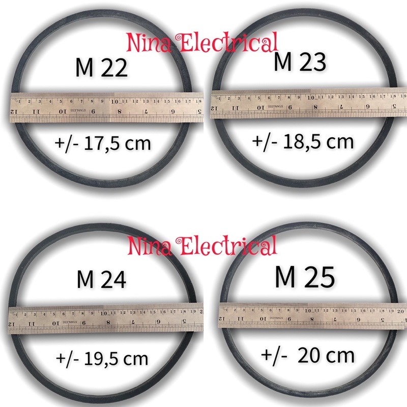 Van Belt Mesin Cuci Tipe M18-M35 / M19,5-M33,5 / KARET BELT MESIN CUCI