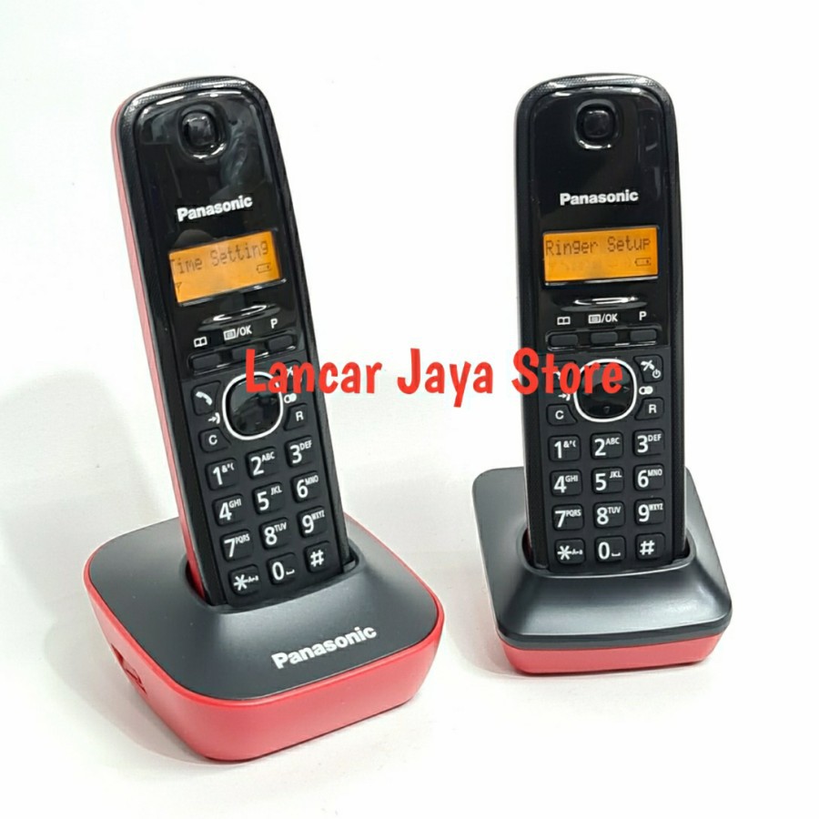 Telepon Wireless Panasonic KX-TG1612 - Red (2 Handset)