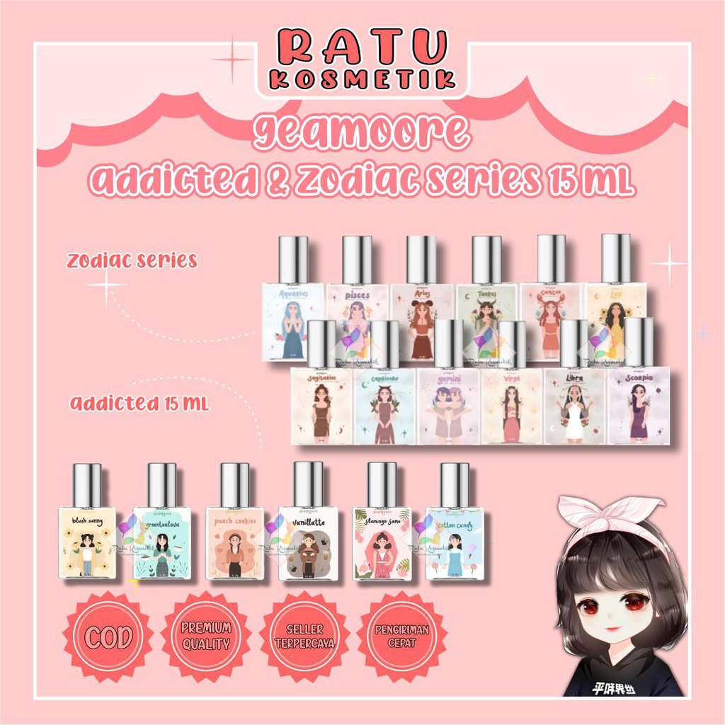 ❤ RATU ❤ Geamoore Addicted Parfum Series 15ml | Parfum Geamore Korean | Zodiac Spray 15ml