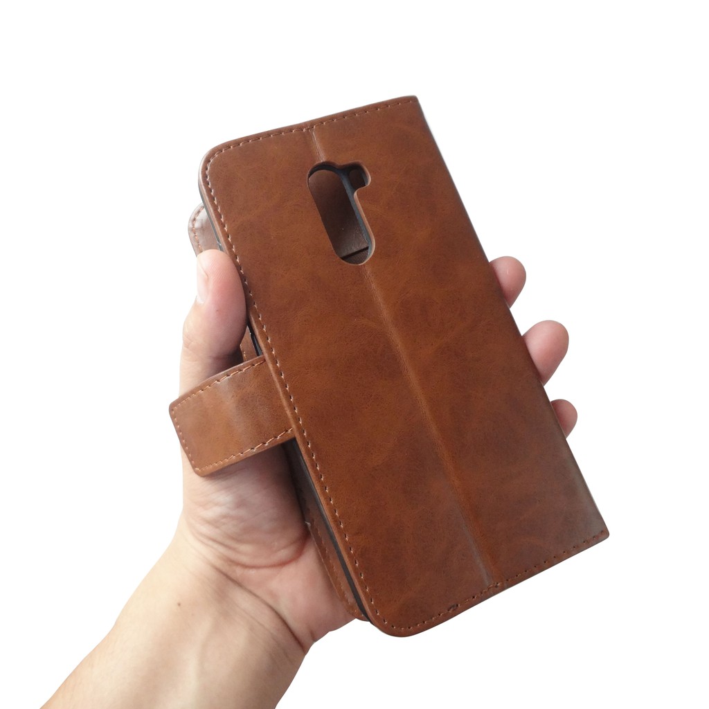 Xiaomi Pocophone F1 Original Fashion Selular Flip Leather Case - Flip Cover