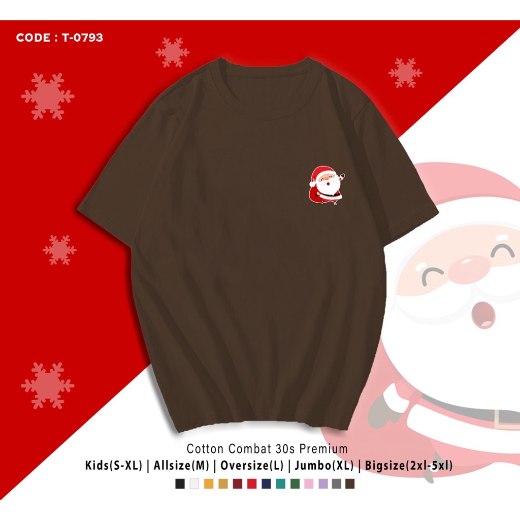 FREE CUSTOM NAMA - T-SHIRT / KAOS SANTA SIDE / KADO NATAL / BAJU KEMBARAN NATAL / KAOS CUSTOM KELUARGA