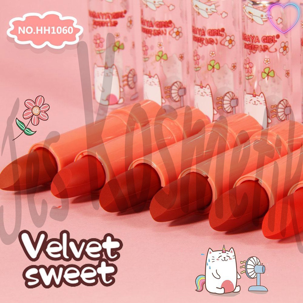 [LUSINAN] Hasaya Girl Lipstik Matte Velvet Sweet / Grosir Kosmetik