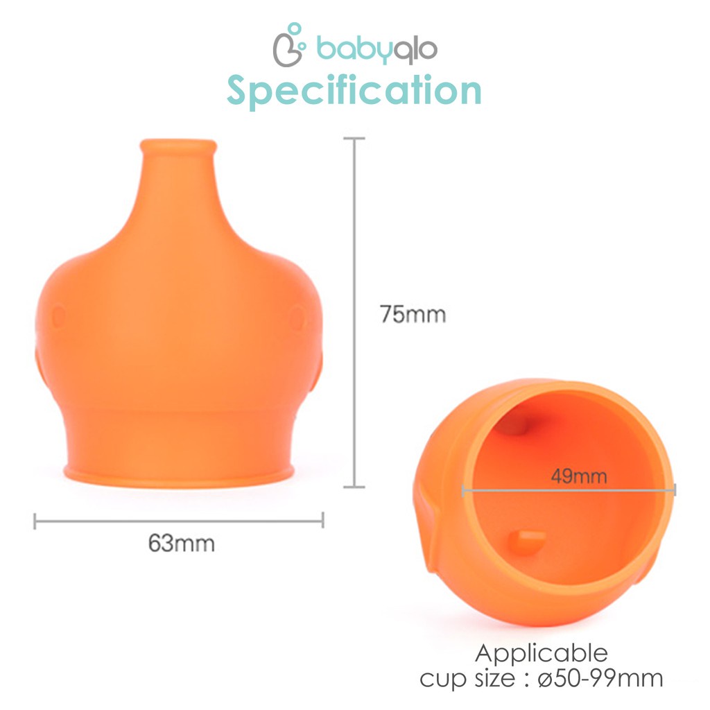 Babyqlo Silicone Elephant Sippy Lids BQ-CL9007 - Botol Minum