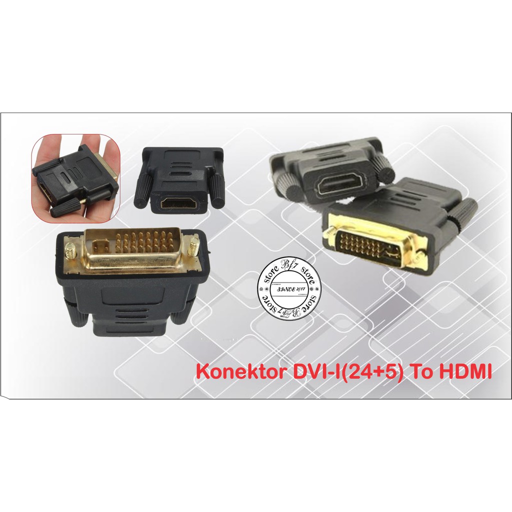 Converter DVI-I 24+5 To HDMI / Converter Pasif DVI-I To HDMI