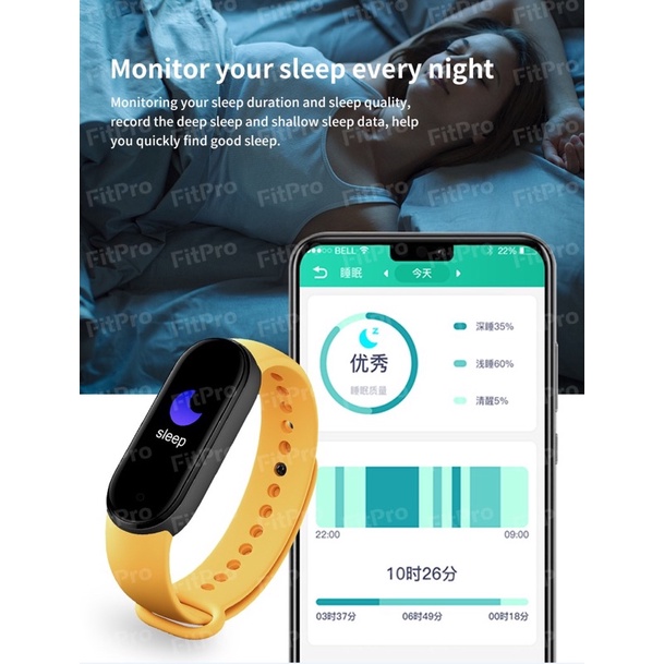 (GPW) SmartWatch Smartband M7 Sport Tahan Air Monitor Tekanan Darah Detak Jantung