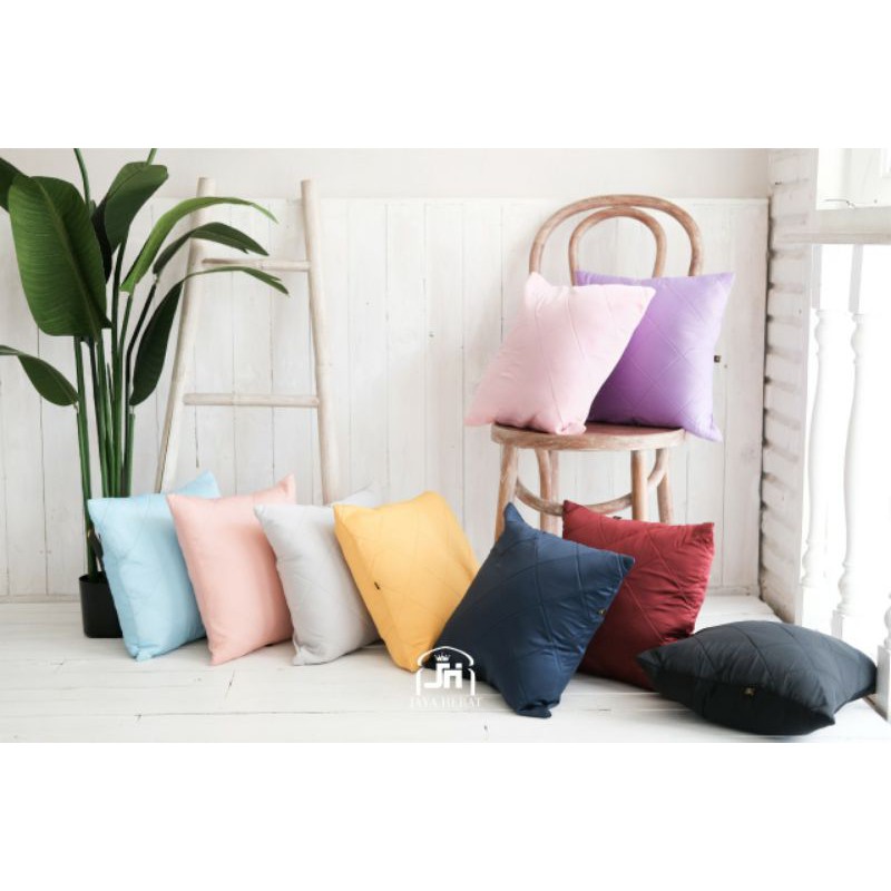 SARUNG BANTAL SOFA SATIN PREMIUM MEWAH 40X40 COVER SARUNG