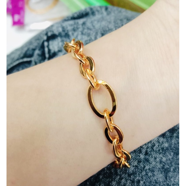 gelang tangan wanita//perhiasan //gelang lapis emas//gelang