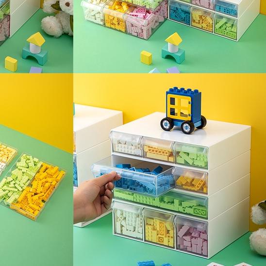 Oxihom Laci Plastik Susun Tempat Make Up Akrilik Kotak Penyimpanan