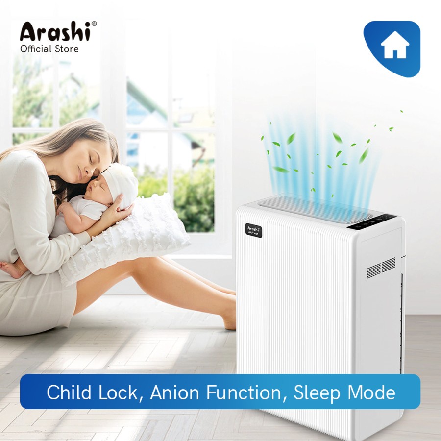 Air Purifier Arashi AAP-401 With HEPA Filter + UVC Penjernih Udara Arashi AAP401