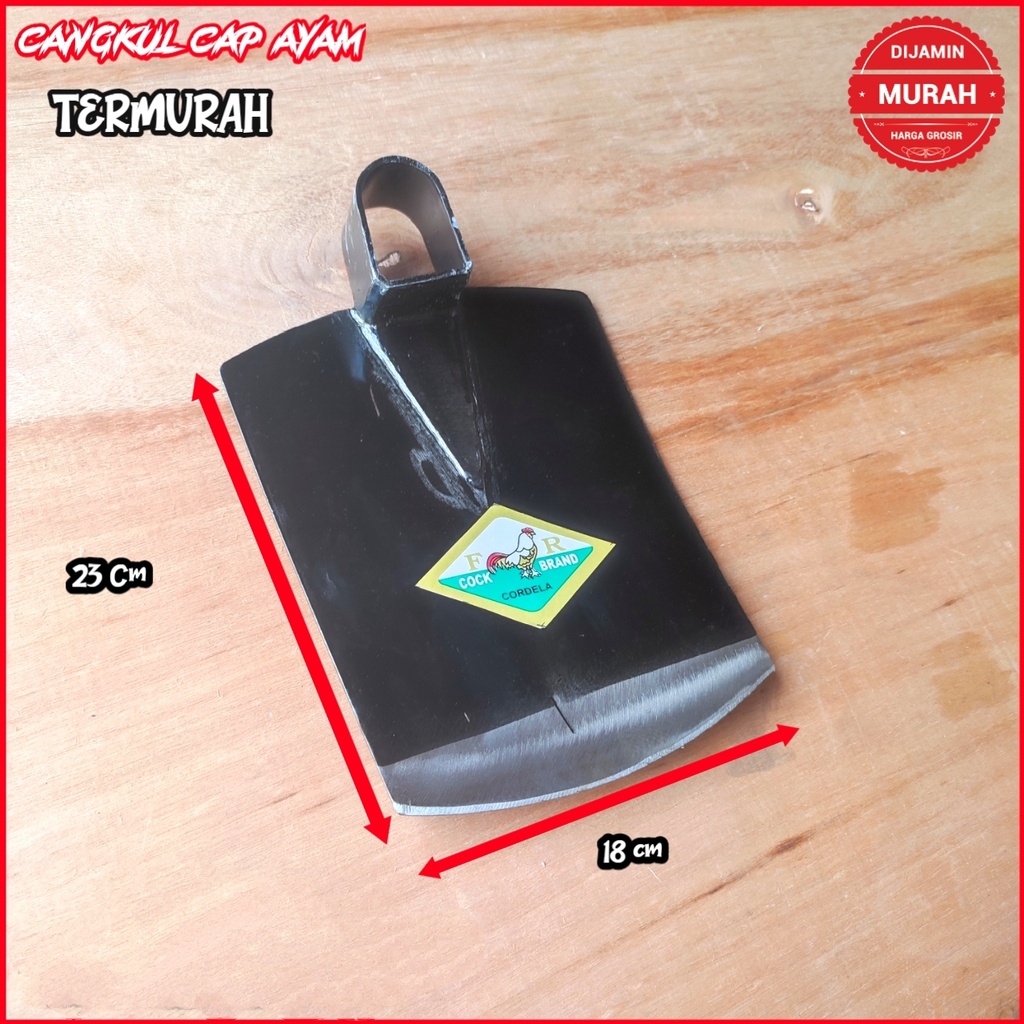 Cangkul tanah cap ayam jago ukuran 18 - Cangkul sawah anti lengket