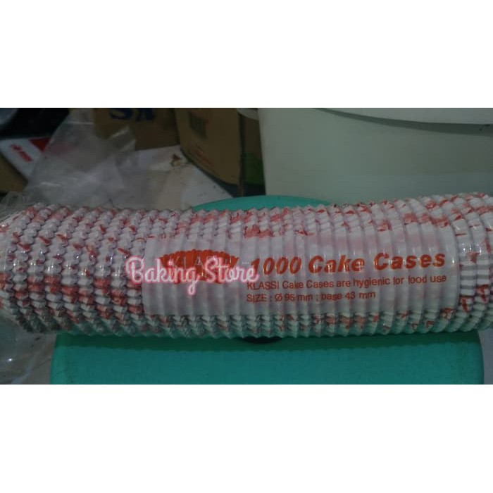 Tempat Roti/ Kue Cake Cases - Kertas Kue Putih Polos 95mm isi 1000