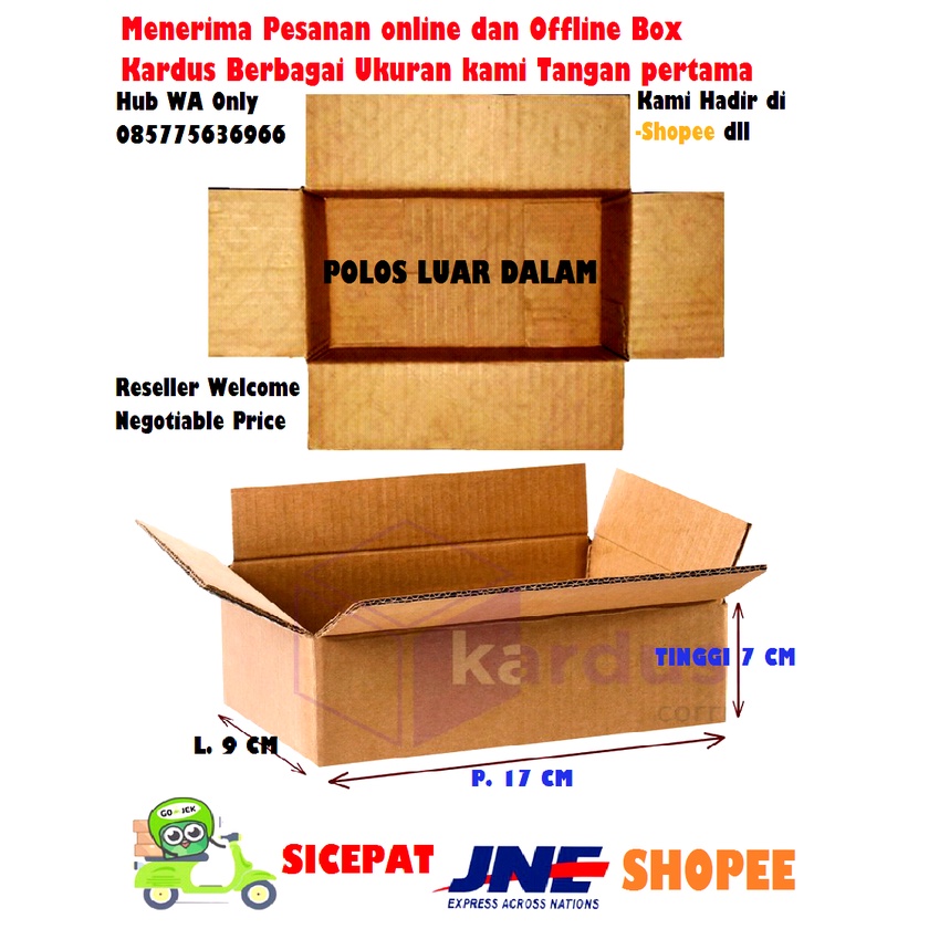 

Dus Packing > Kardus Packing Mini Panjang > Uk 17x9x7 cm > Dus Packing Kecil > Box Packaging > Box Paket Online Shop > Box Kardus